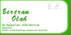 bertram olah business card